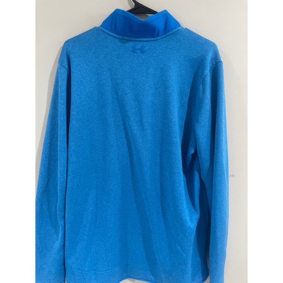 Men’s XL Golf Pullover Quarter Zip Under Armour Blue Buttons - Picture 3 of 3